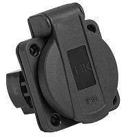 Розетка кабельная встраиваемая IEK Magnum РП14-3 16А 2Р+E 230В IР54 черный картинка 